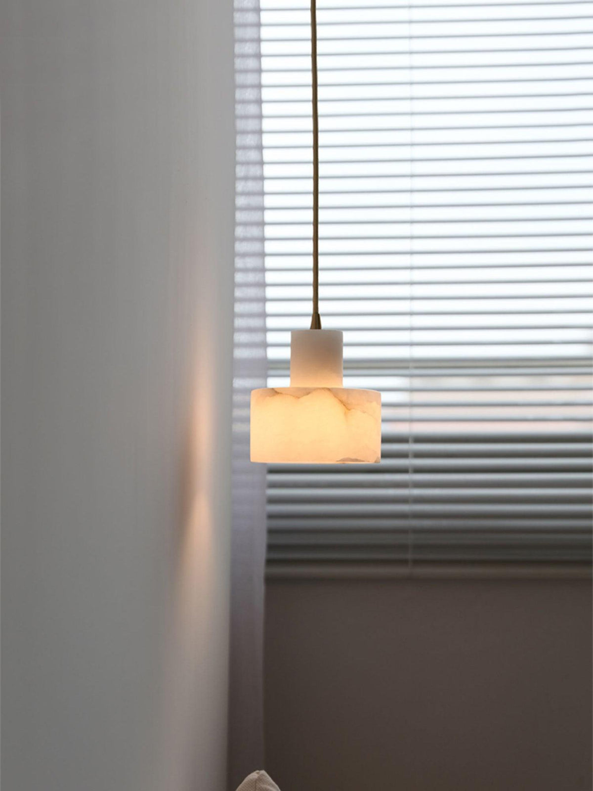 Alabaster Suspension Double Cylindrique