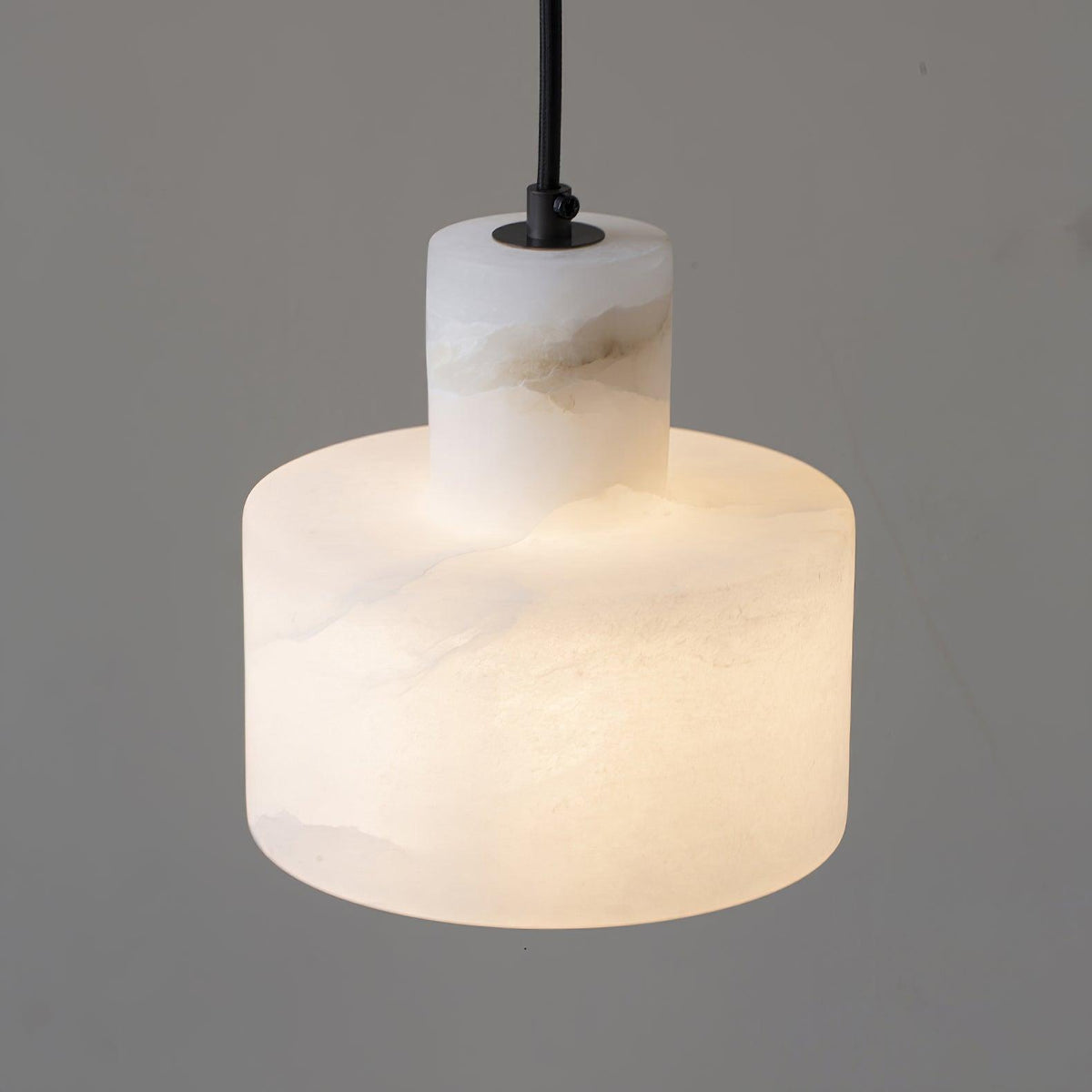 Alabaster Suspension Double Cylindrique
