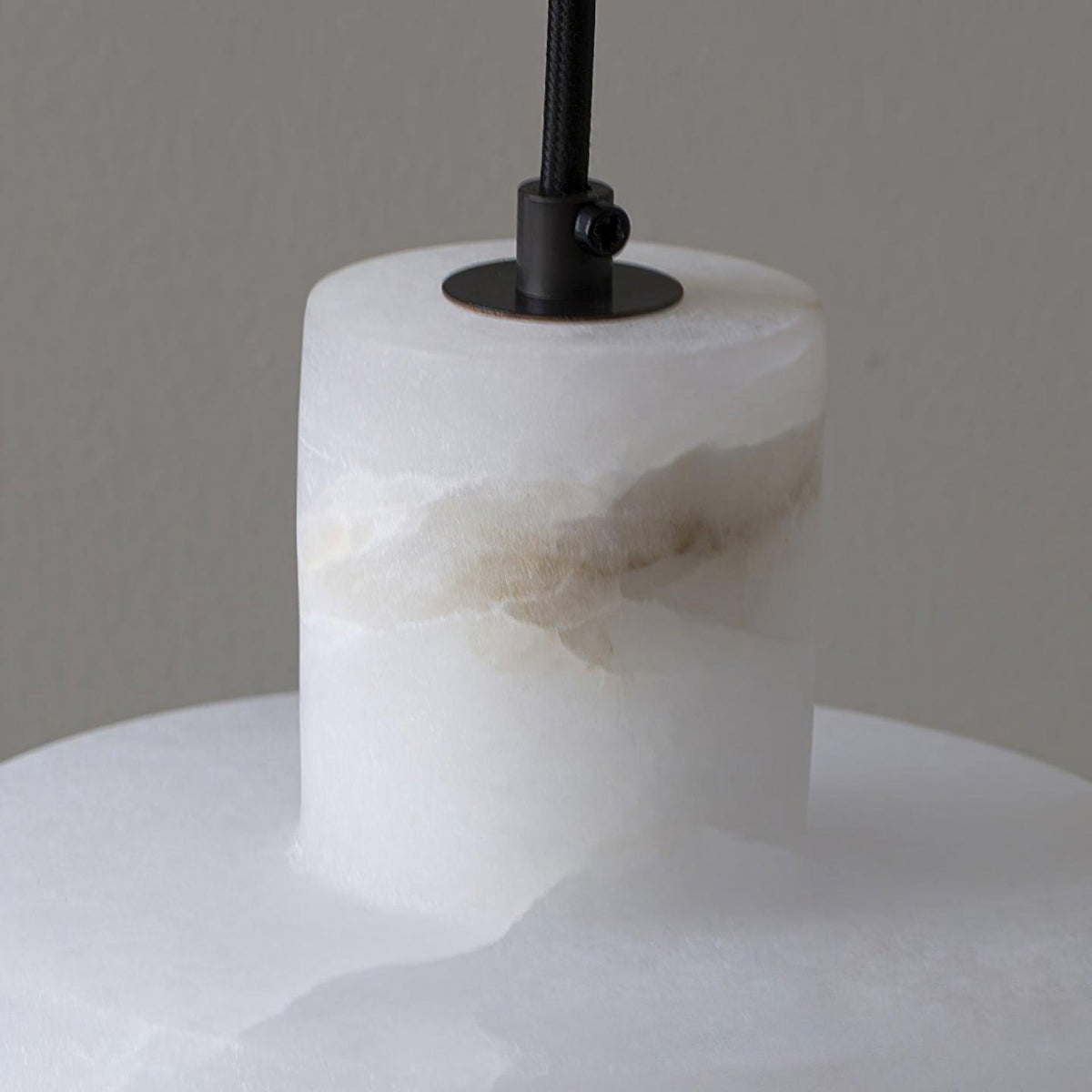 Alabaster Suspension Double Cylindrique