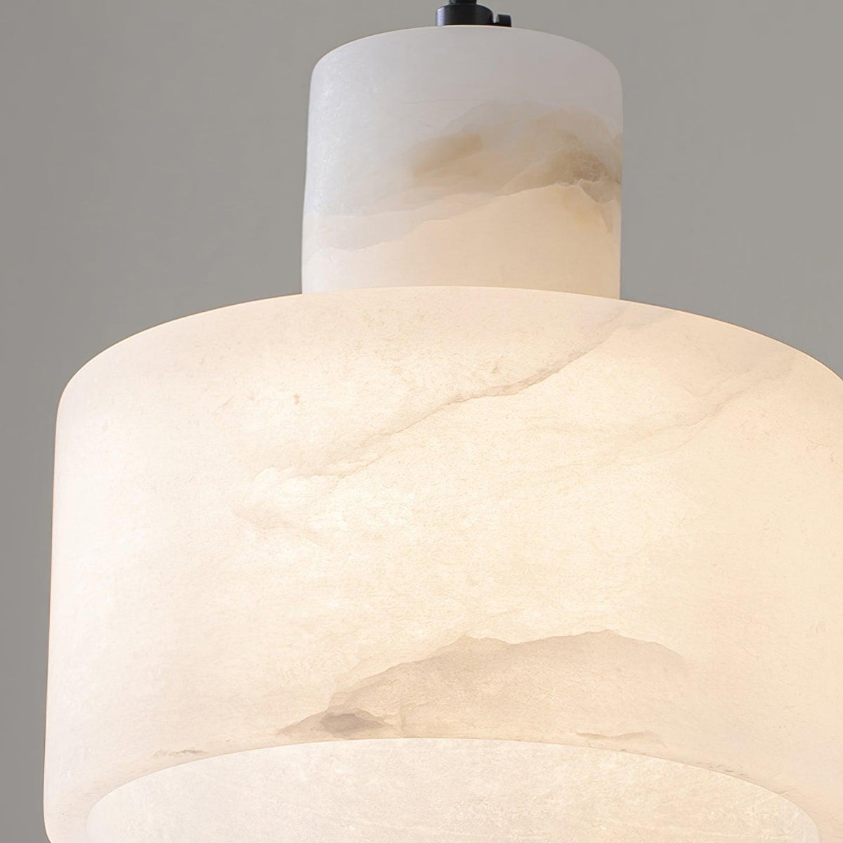Alabaster Suspension Double Cylindrique
