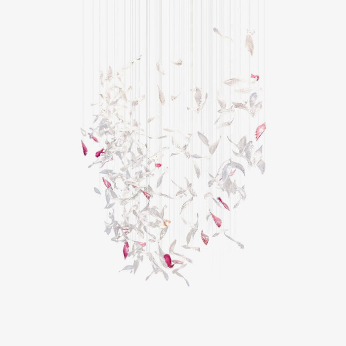 Zathaara Verre Plume Forme Lustre