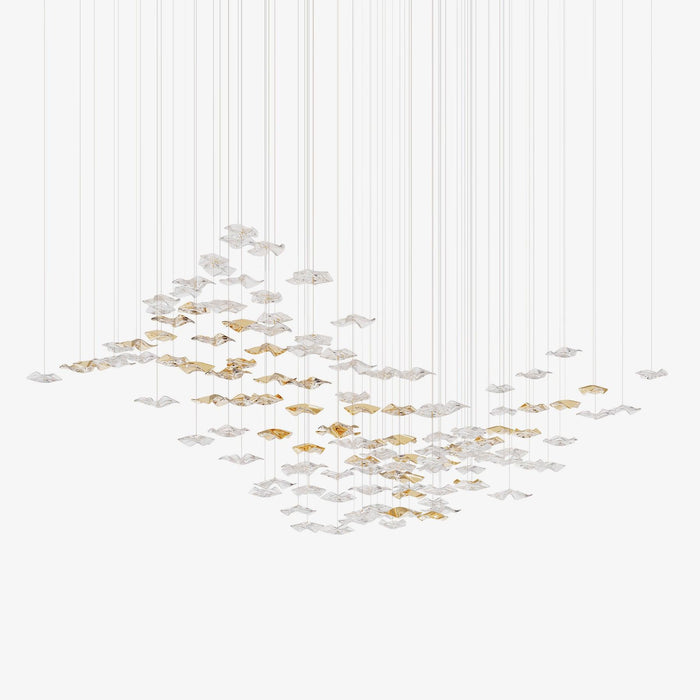 Nephele Lustre Feuille en Cristal