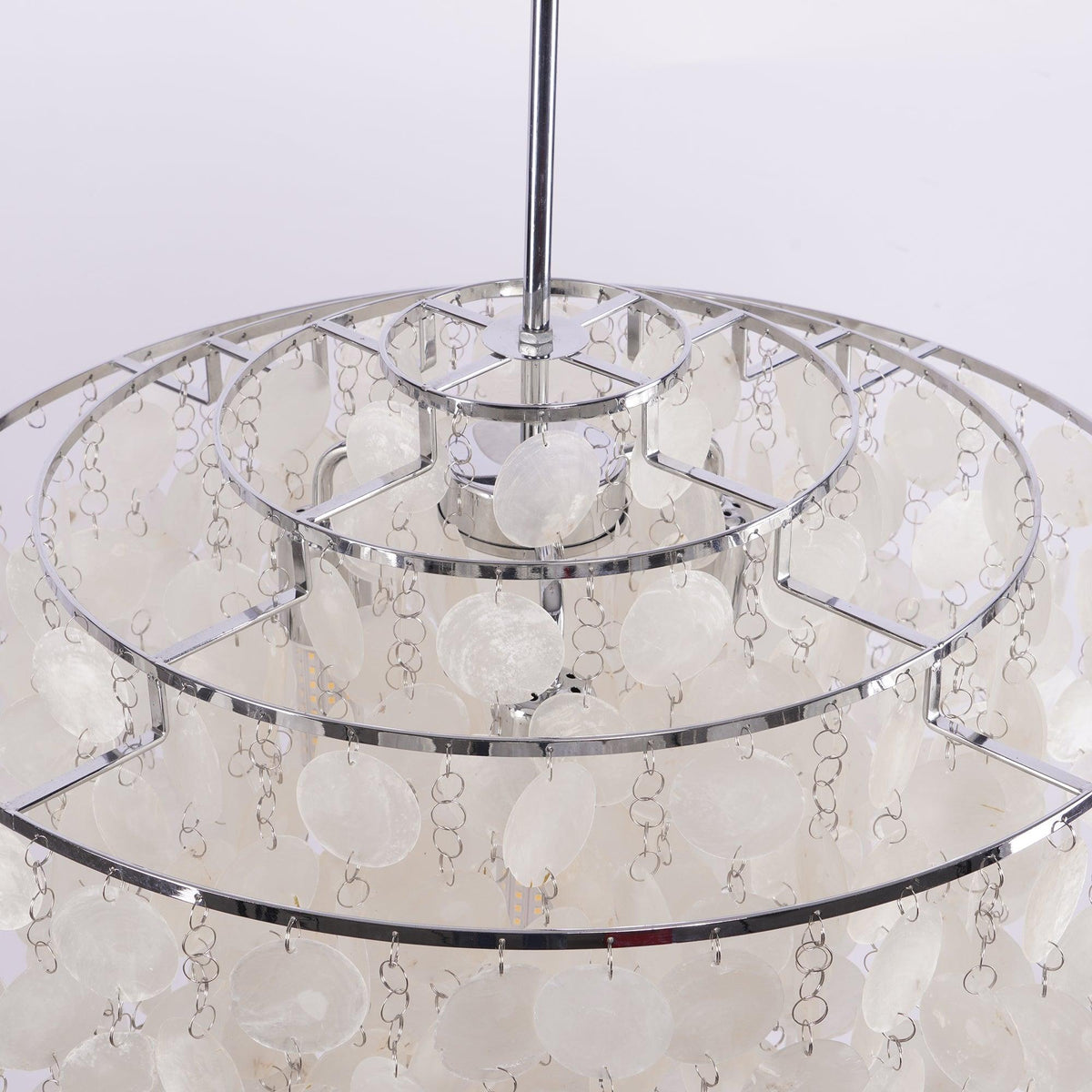 Lustra Suspension Lampe Anneau Rond en Coquillage