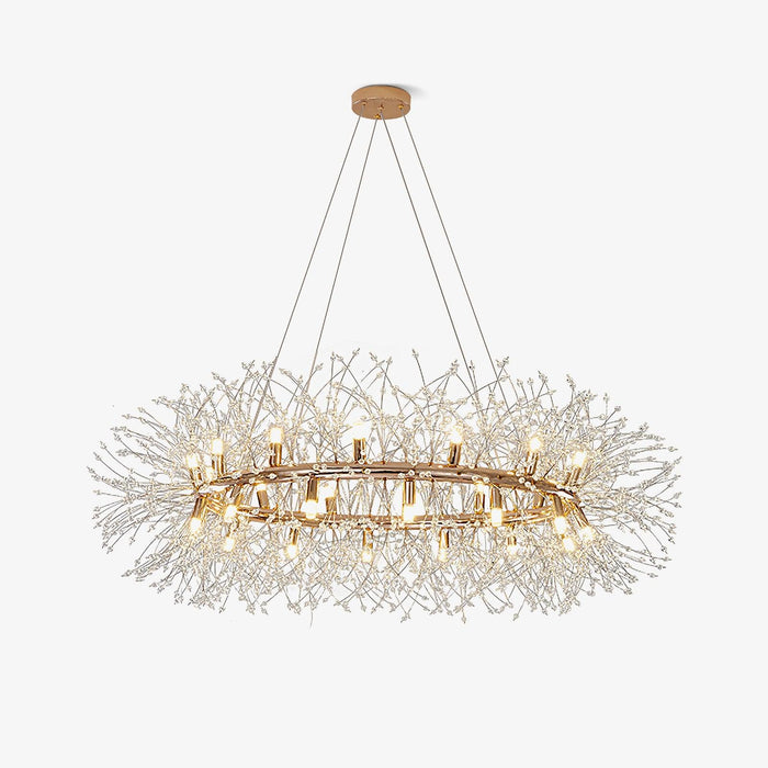 Lustra Lustre Pissenlit Rond en Acier Inoxydable