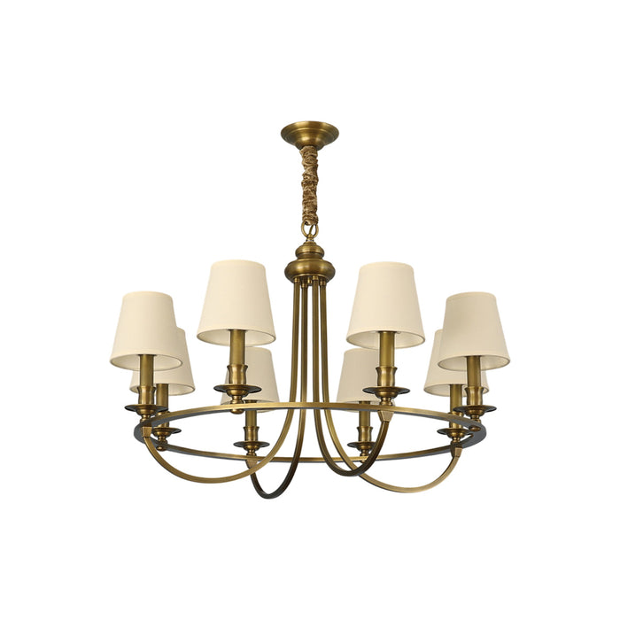 Plume Lustre En Tissu Et Laiton De Style Vintage élégant
