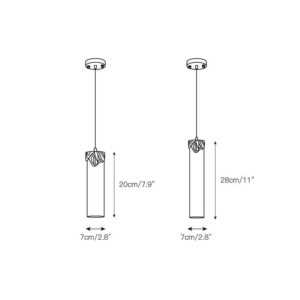 Quiver Suspension Moderne Minimaliste En Laiton Et Albâtre