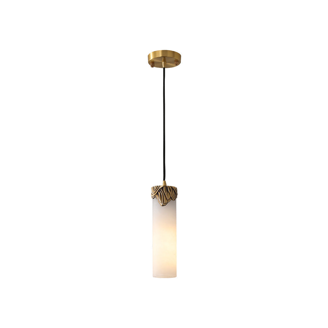 Quiver Suspension Moderne Minimaliste En Laiton Et Albâtre