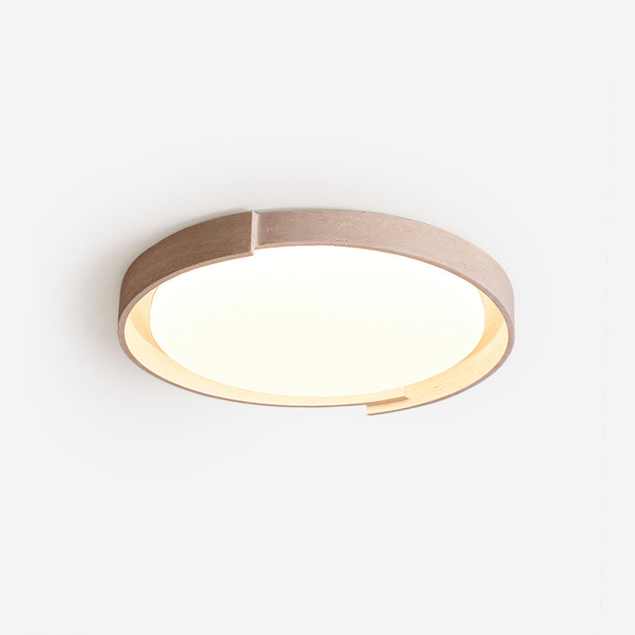 Juvio Plafonnier Rond Minimaliste en Travertin