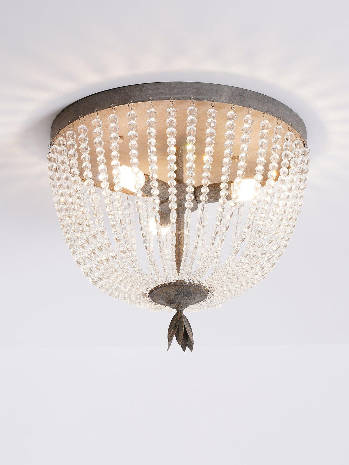 Solara Plafonnier avec brins de perles de cristal de luxe