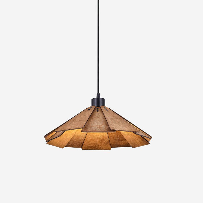 Delfina Lampe Suspendue Panneau en Bois Wabi-Sabi Organique