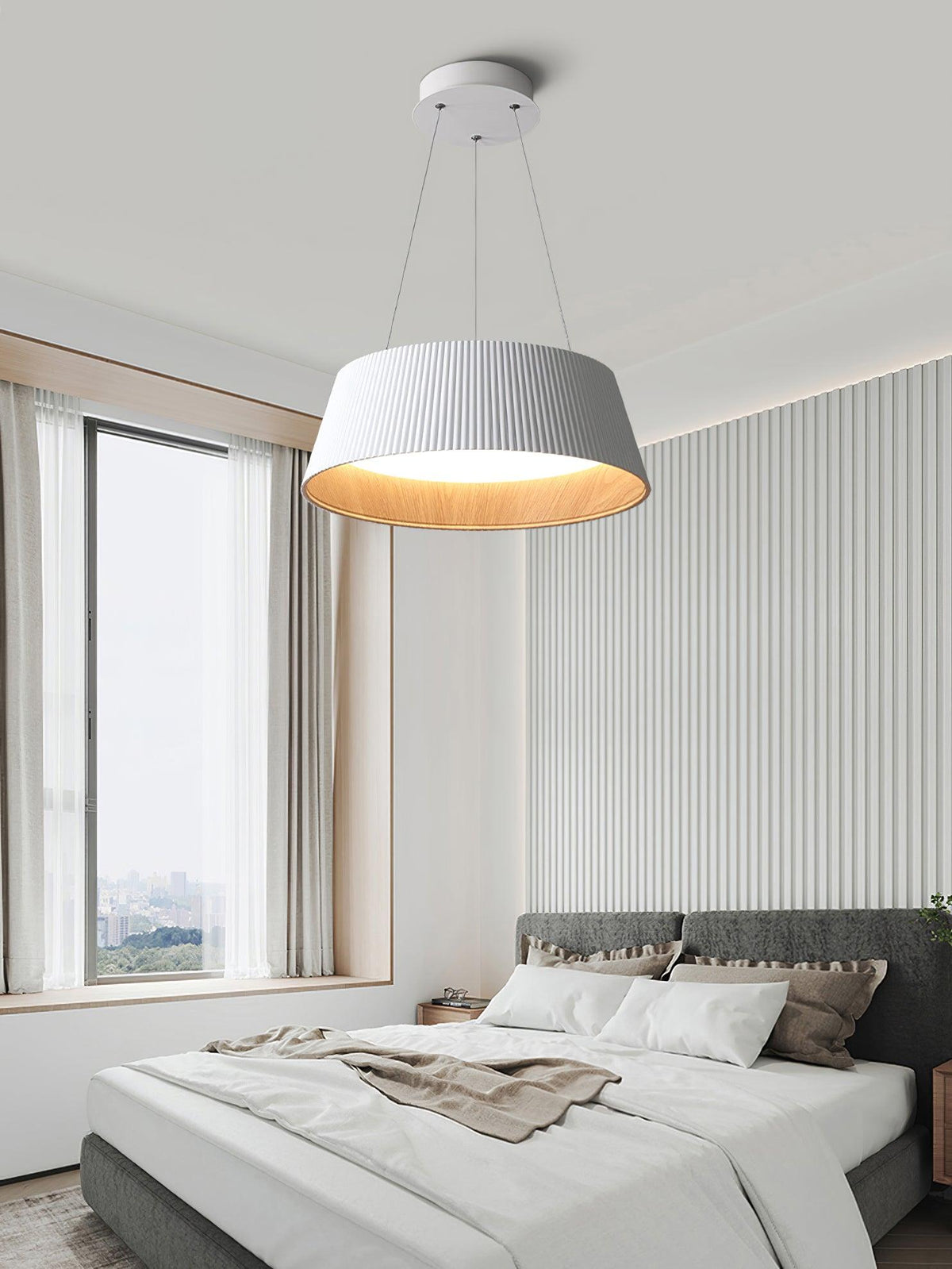 Delta Lampe Suspendue Profil Bas Bois Intérieur