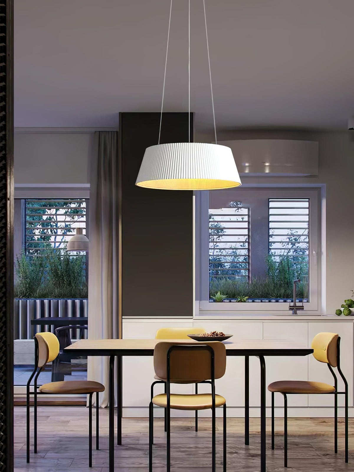 Delta Lampe Suspendue Profil Bas Bois Intérieur