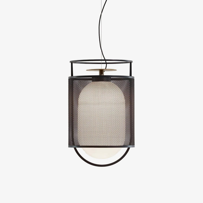 Solara Suspension Cylindre en Maille Accent en Laiton Industriel