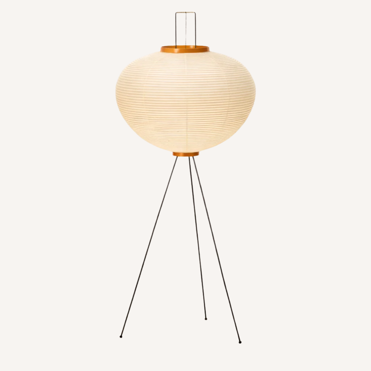 Lampadaire Boule en Papier Plissé Style Japandi - Lumaro