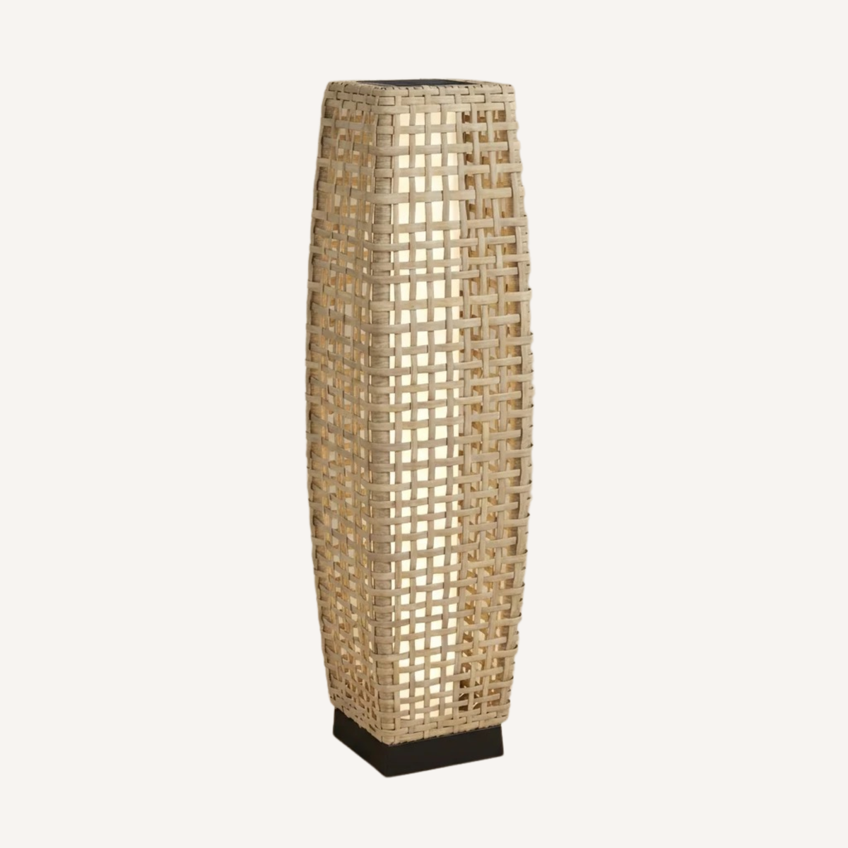 Lampadaire Solaire en Rotin Tressé – Soliro