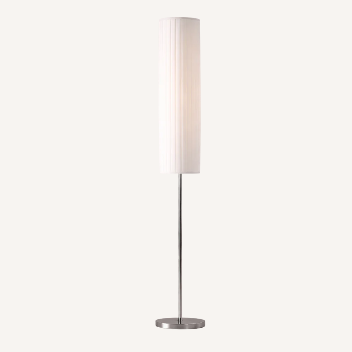 Lampadaire en tissu plissé blanc - Silviro