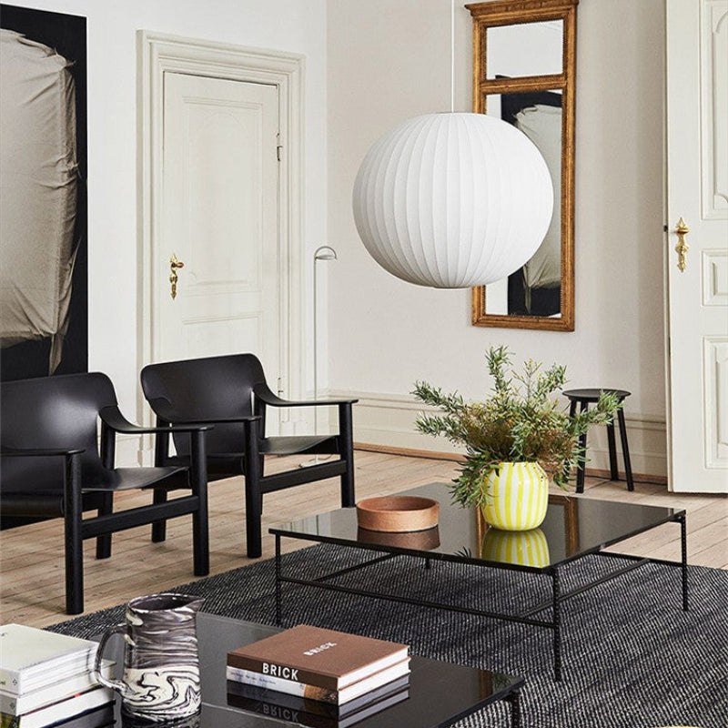 Etrio Suspension Vintage. Métal/Tissu. Blanc. Bar