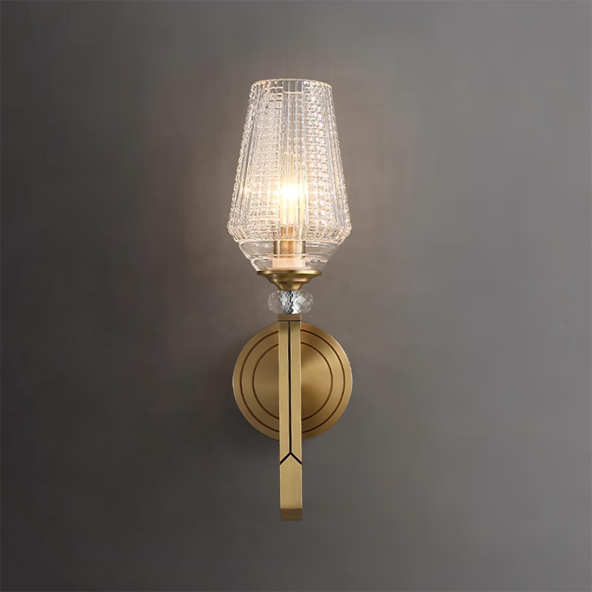 Lustra Applique Murale Laiton Cristal Élégante