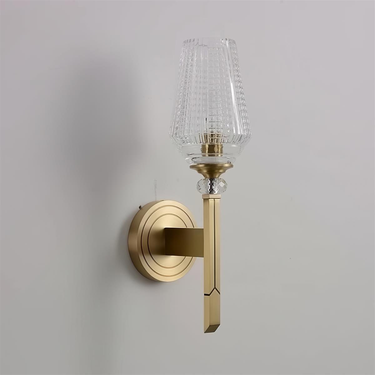 Lustra Applique Murale Laiton Cristal Élégante