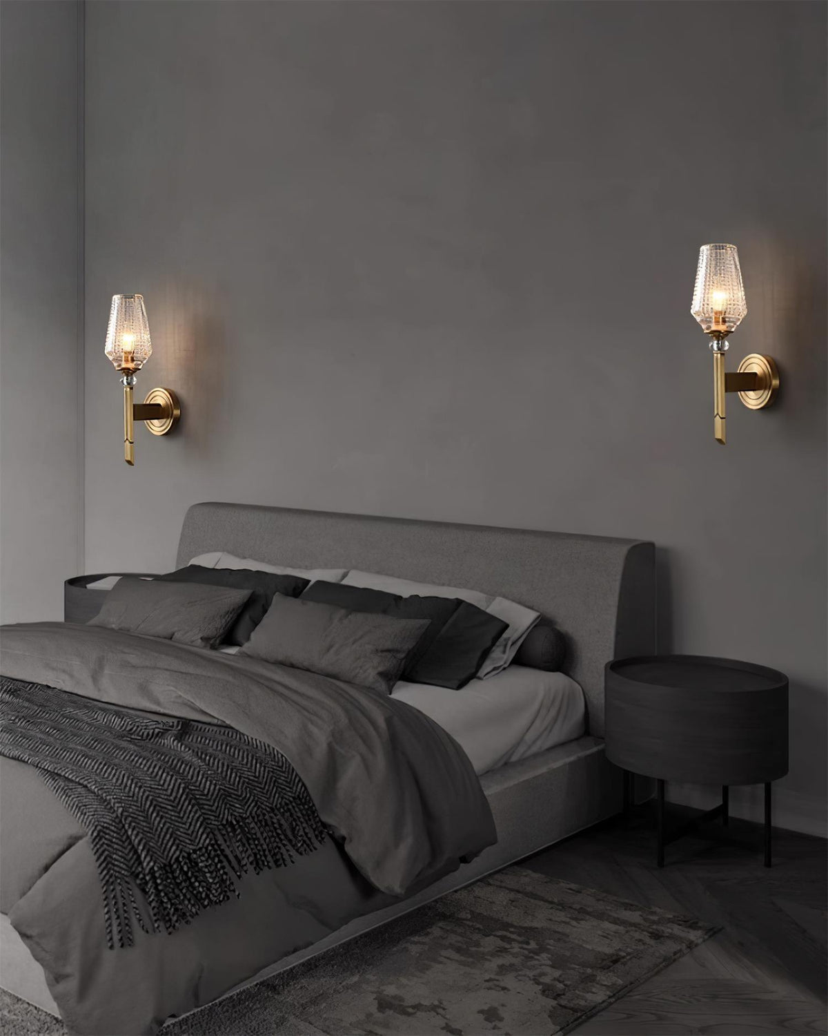 Lustra Applique Murale Laiton Cristal Élégante