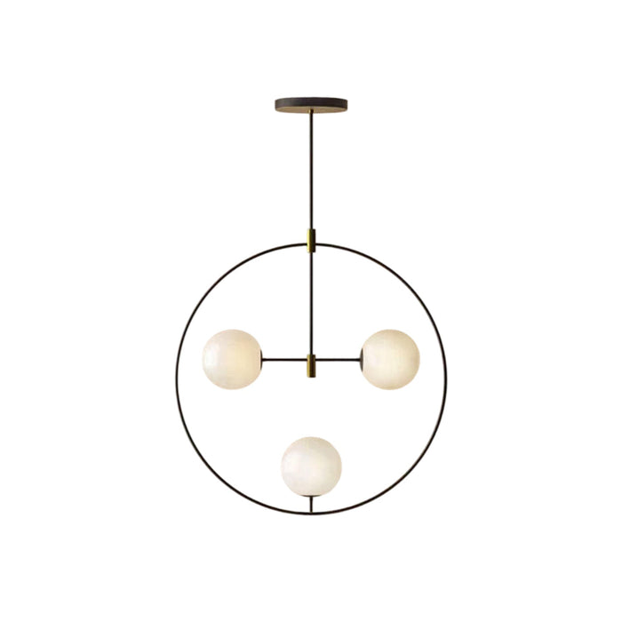 Nexus Lustre Ronde Laiton Verre Minimaliste Moderne