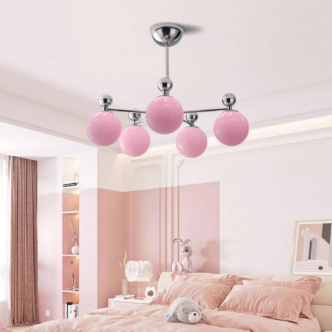 Dori Lustre Disposition de Globes en Verre Rose