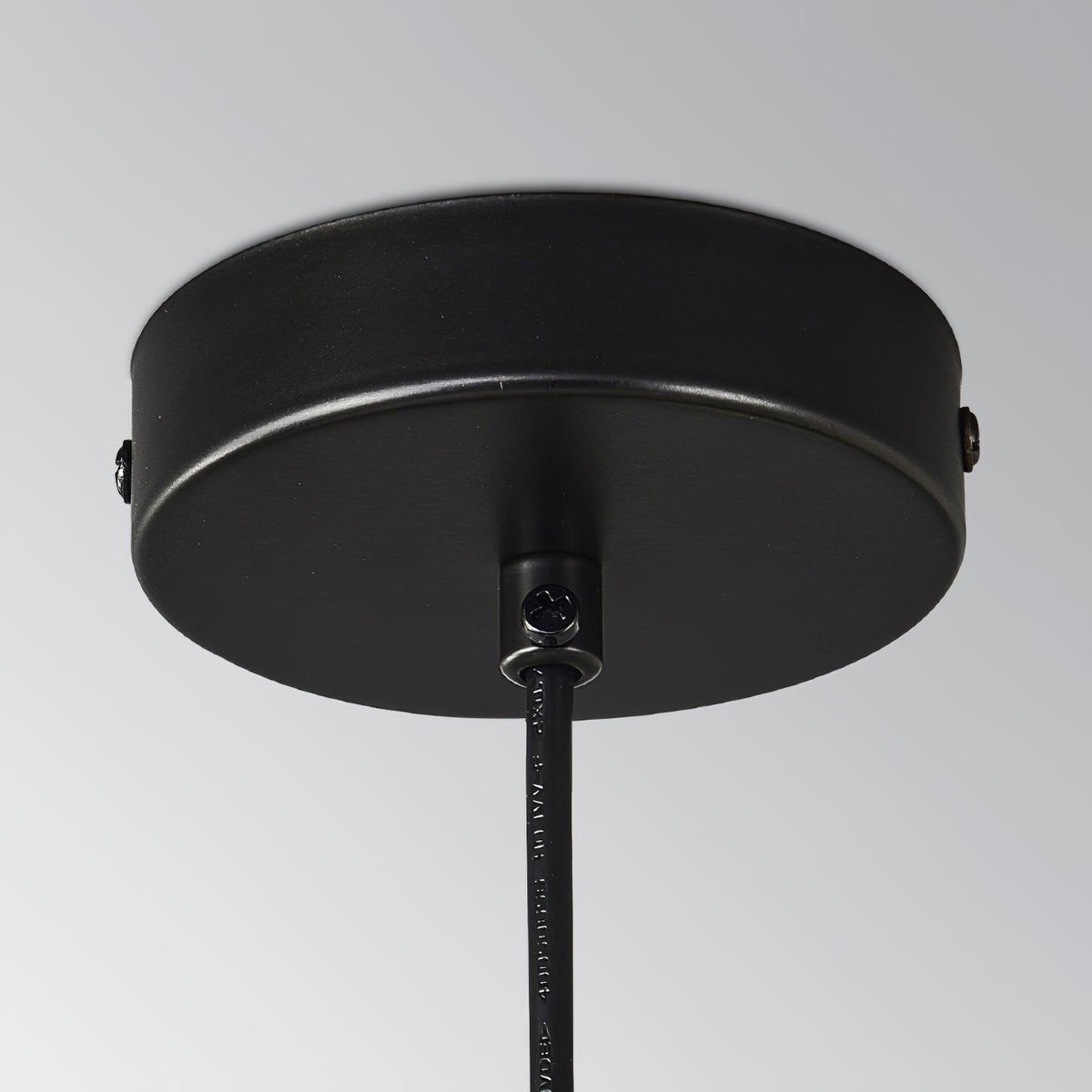 Lustra Suspension en Verre Noir avec Cadre