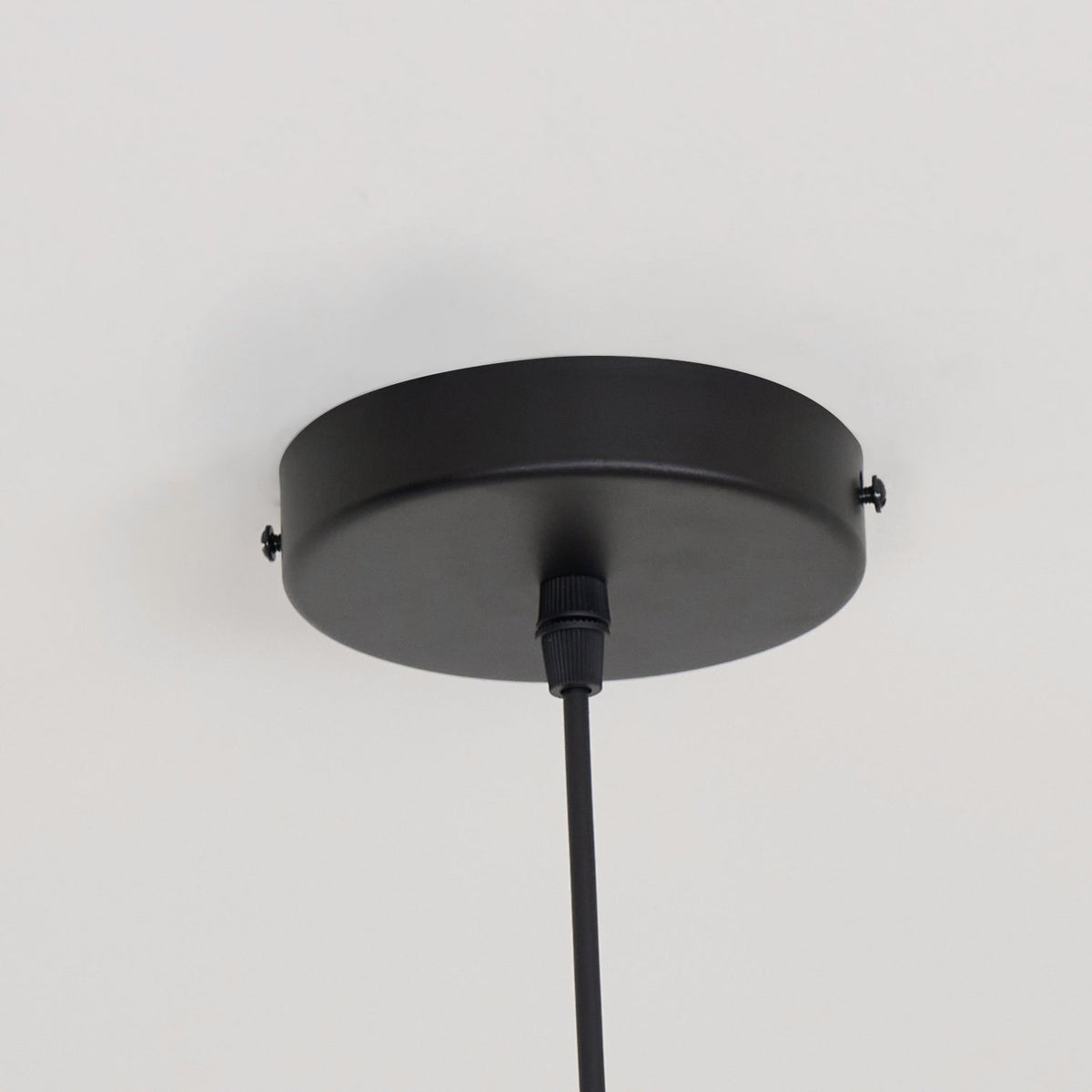 Lustra Suspension en Verre Noir avec Cadre