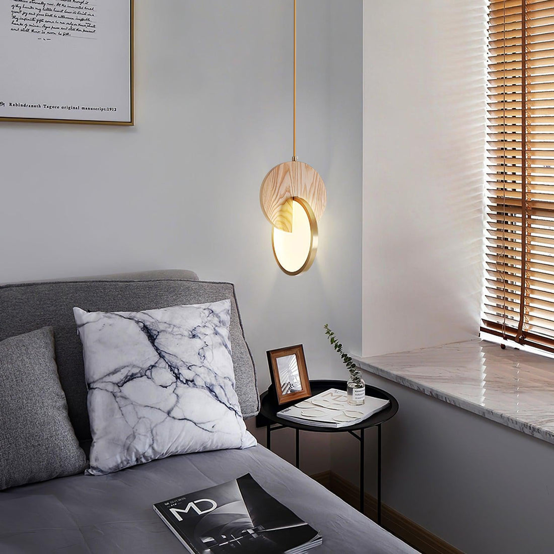 Lysola Suspension en anneau de bois