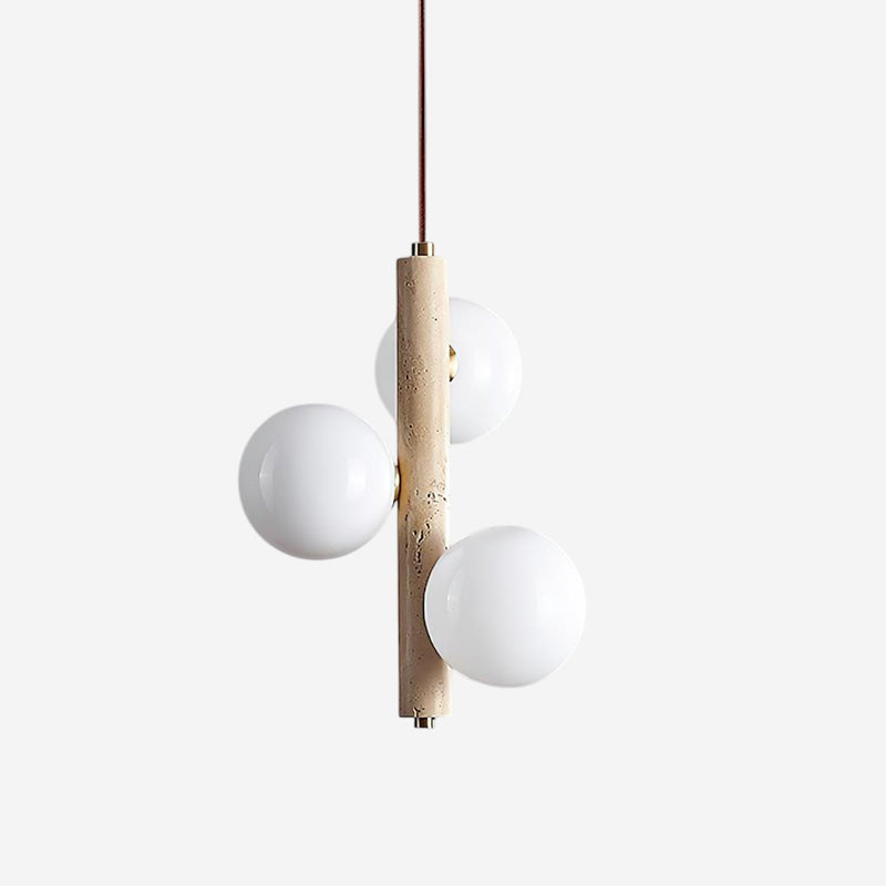 Orbitra Suspension Verticale Travertin Verre