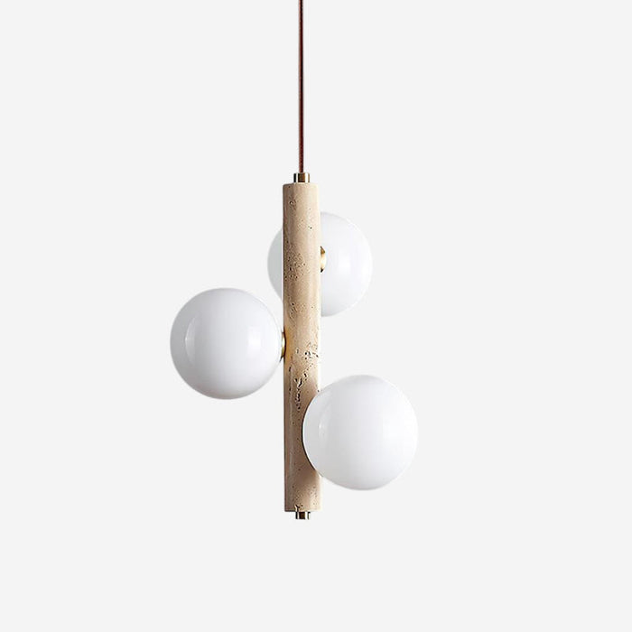 Orbitra Suspension Verticale Travertin Verre