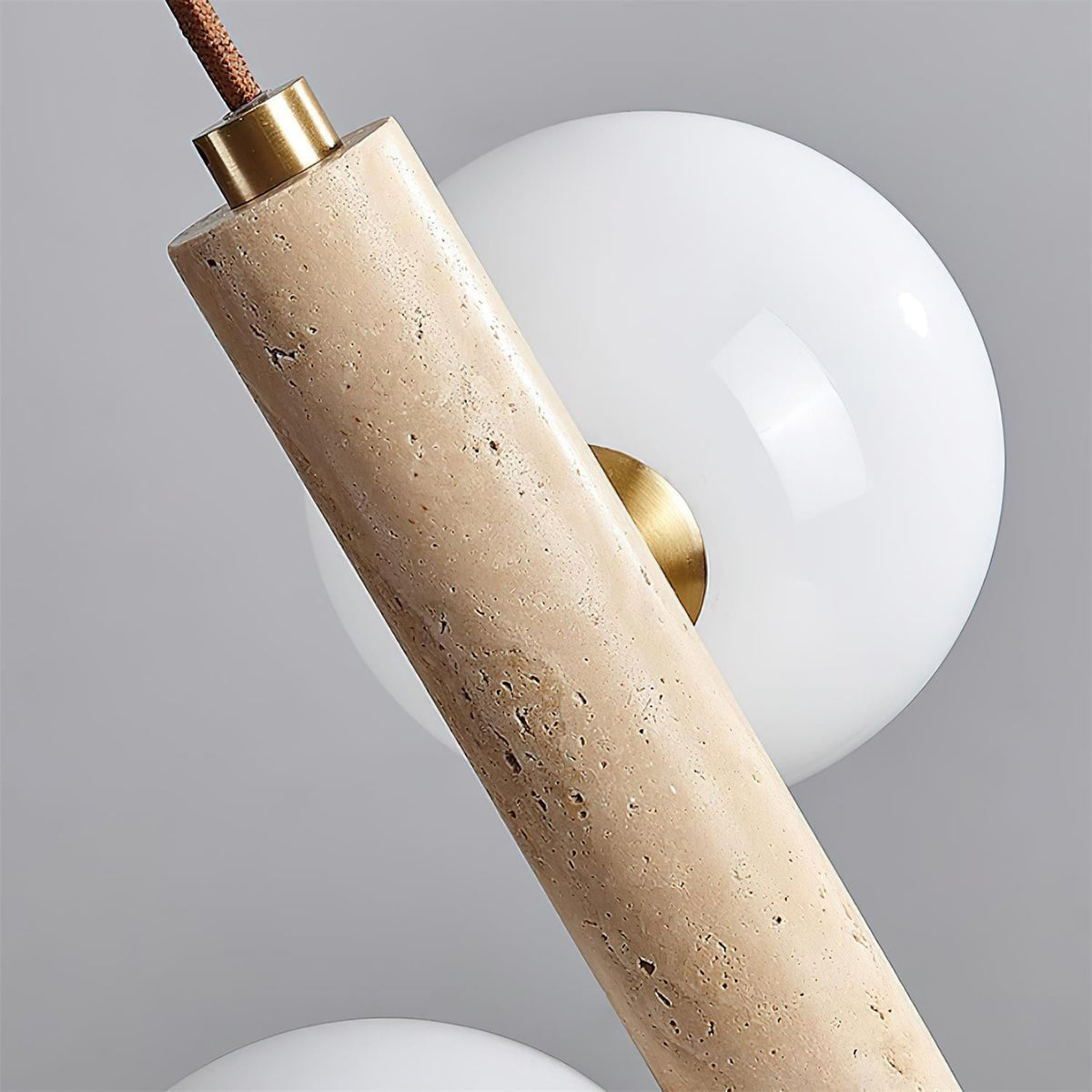 Orbitra Suspension Verticale Travertin Verre