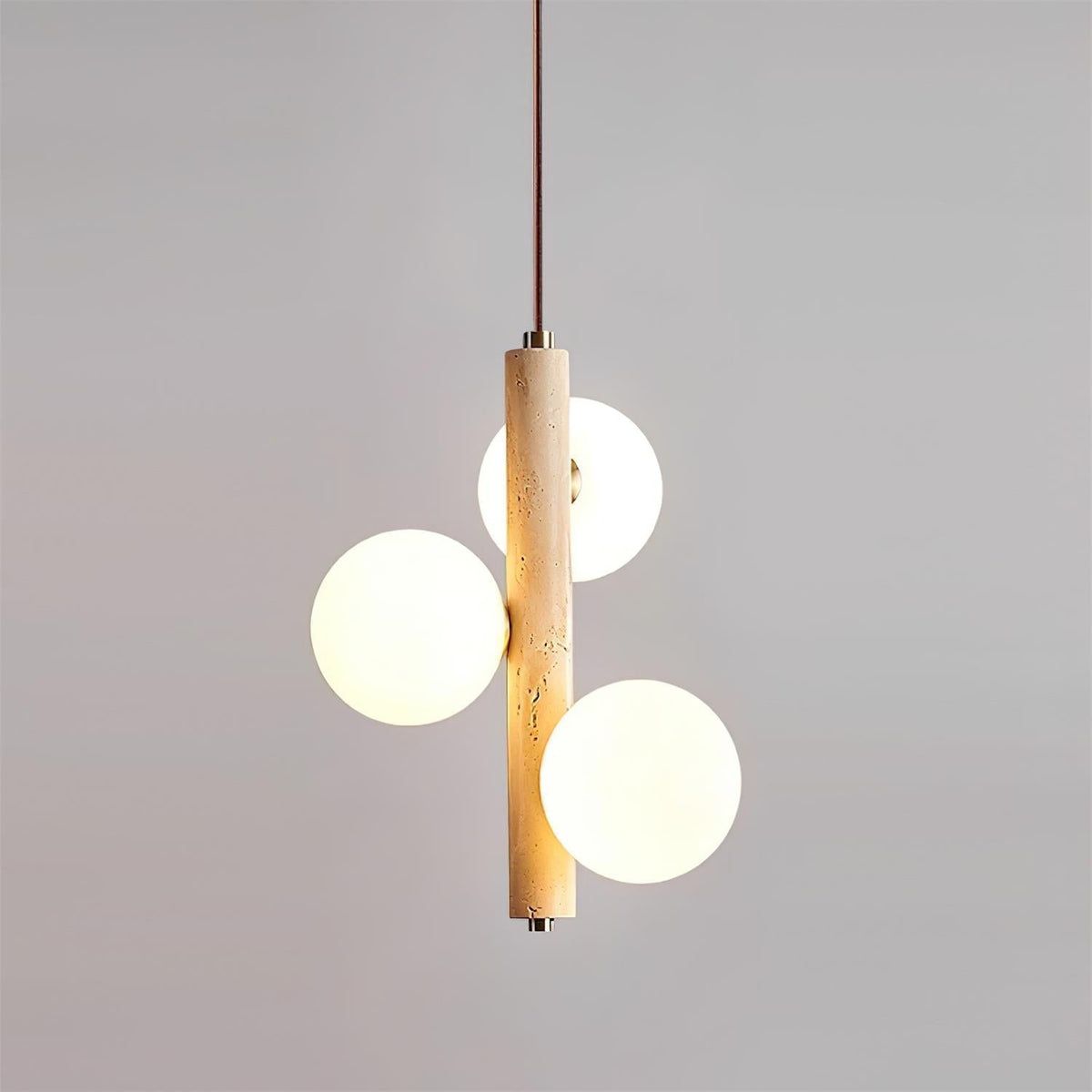 Orbitra Suspension Verticale Travertin Verre