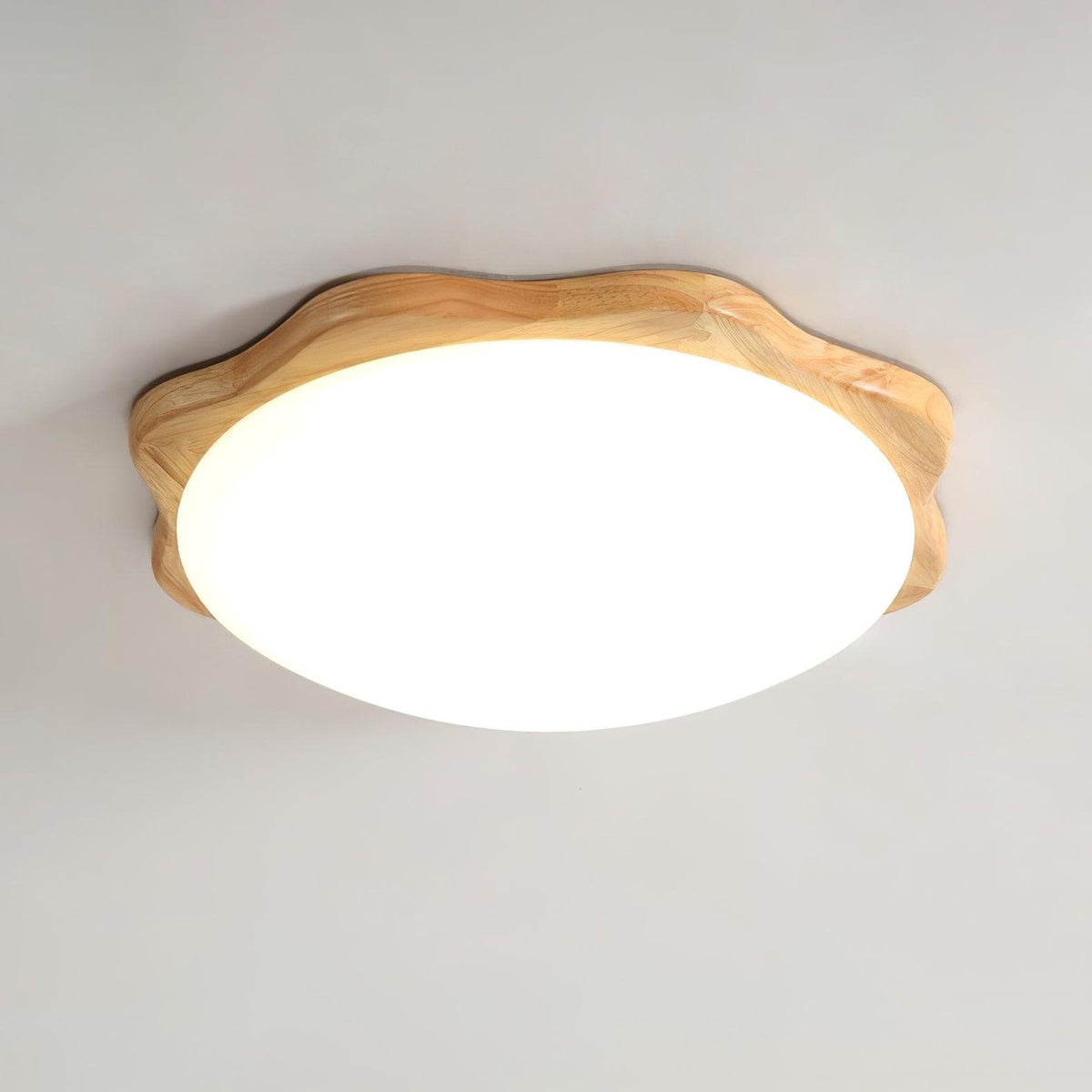 Myshae Plafonnier Tambour Bois Minimaliste