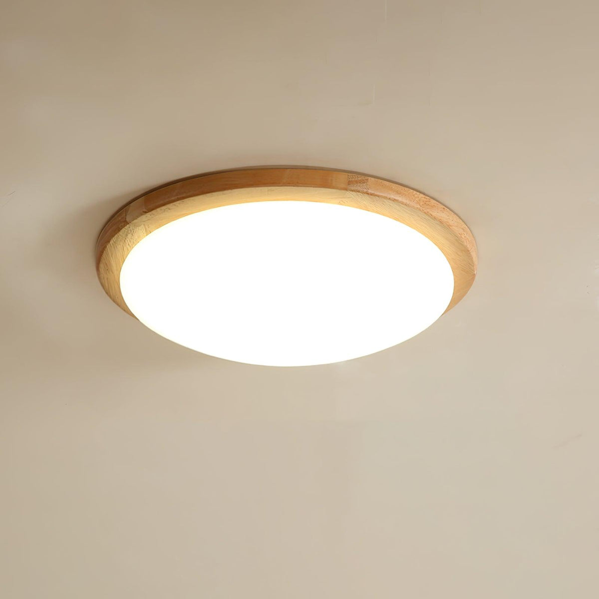 Myshae Plafonnier Tambour Bois Minimaliste