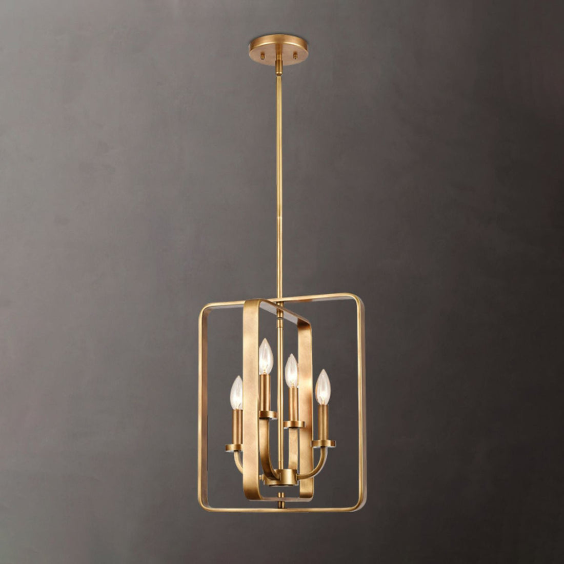 Shade Suspension Métal Laiton Vintage Industrielle