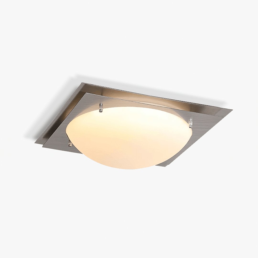 Astrain Plafonnier en Verre et Acier