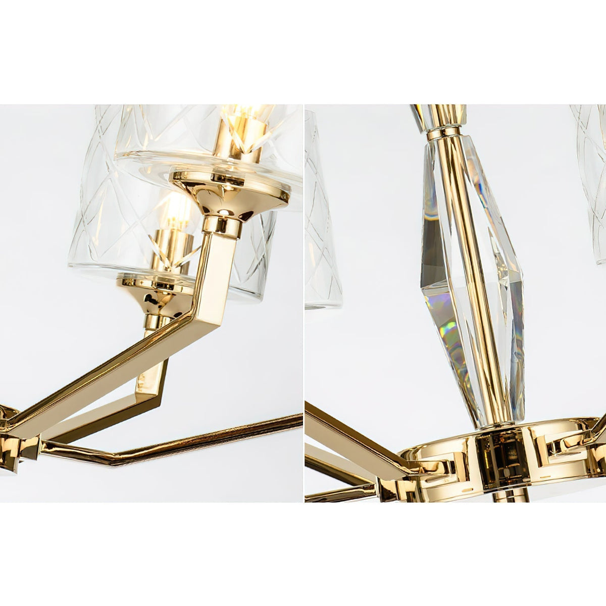 Dew Lustre Laiton Verre Luxe Postmoderne