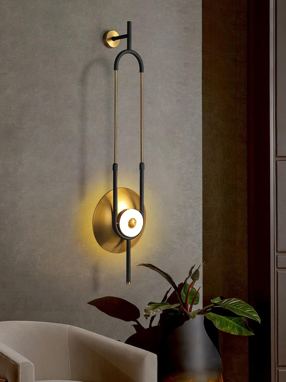 Ivory Lampe Murale Anneau Moderne en Marbre