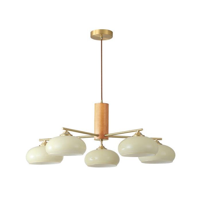 Nova Lustre Métal Verre Kaki Naturel Salon