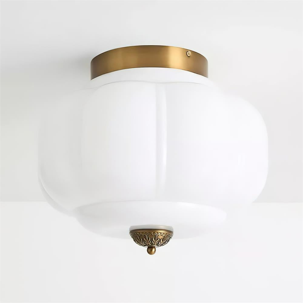Elyra Lampe de Plafond en Verre Vert
