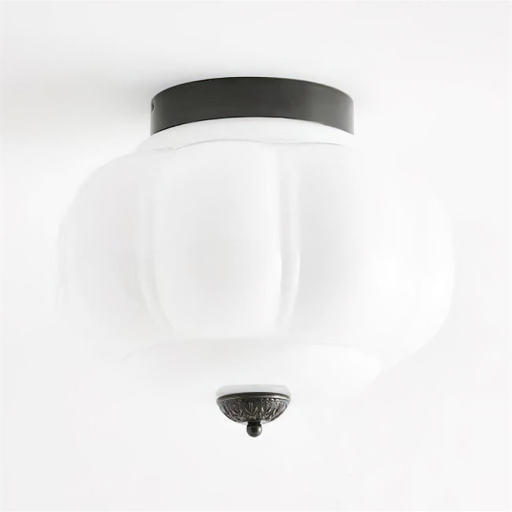 Elyra Lampe de Plafond en Verre Vert