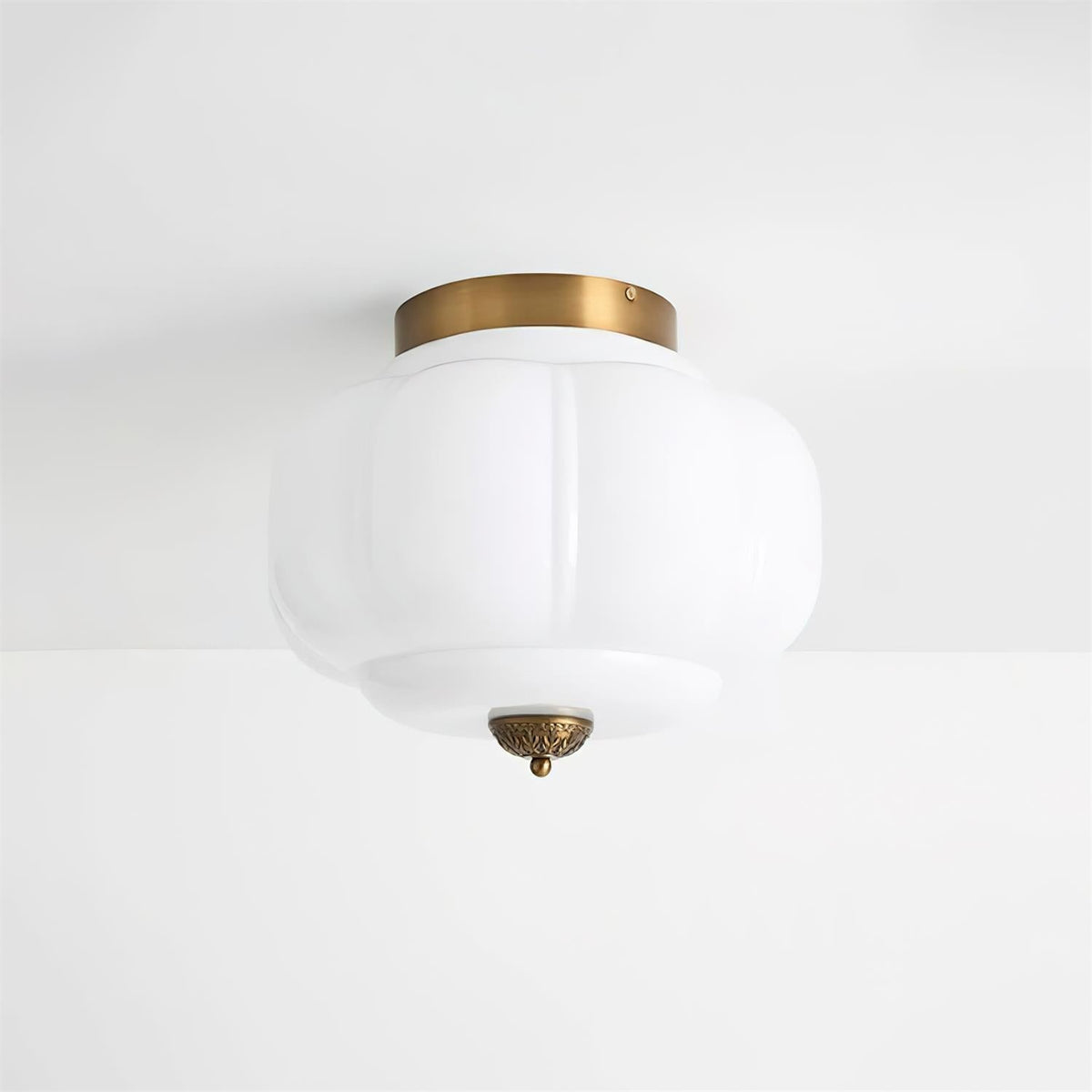 Elyra Lampe de Plafond en Verre Vert