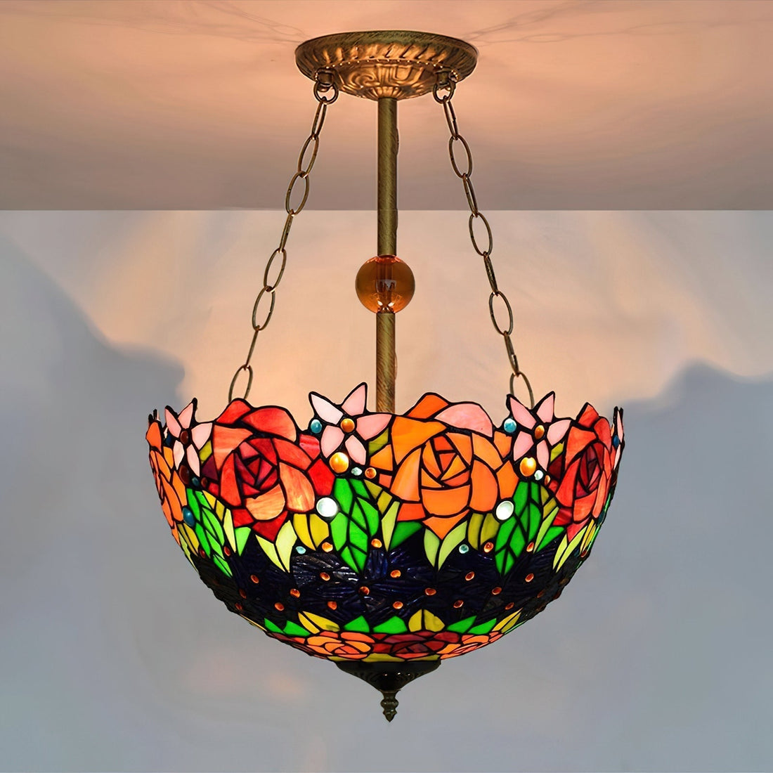 Lustre Tiffany Bowl-shaped Rose Gypsum