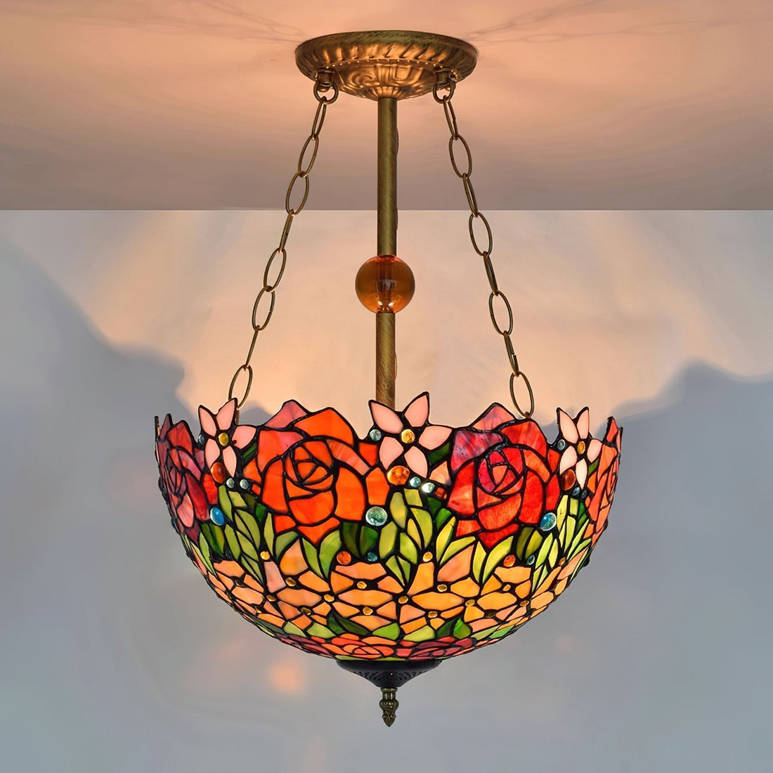 Lustre Tiffany Bowl-shaped Rose Gypsum