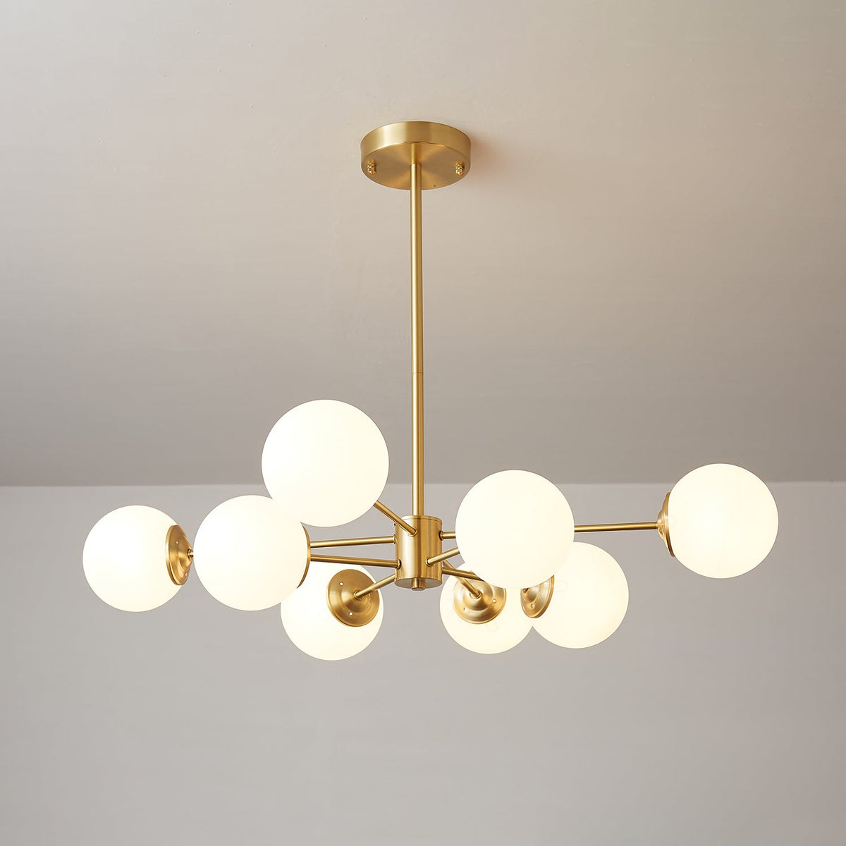 Lustra Lustre Elysium Laiton Boules Givrées