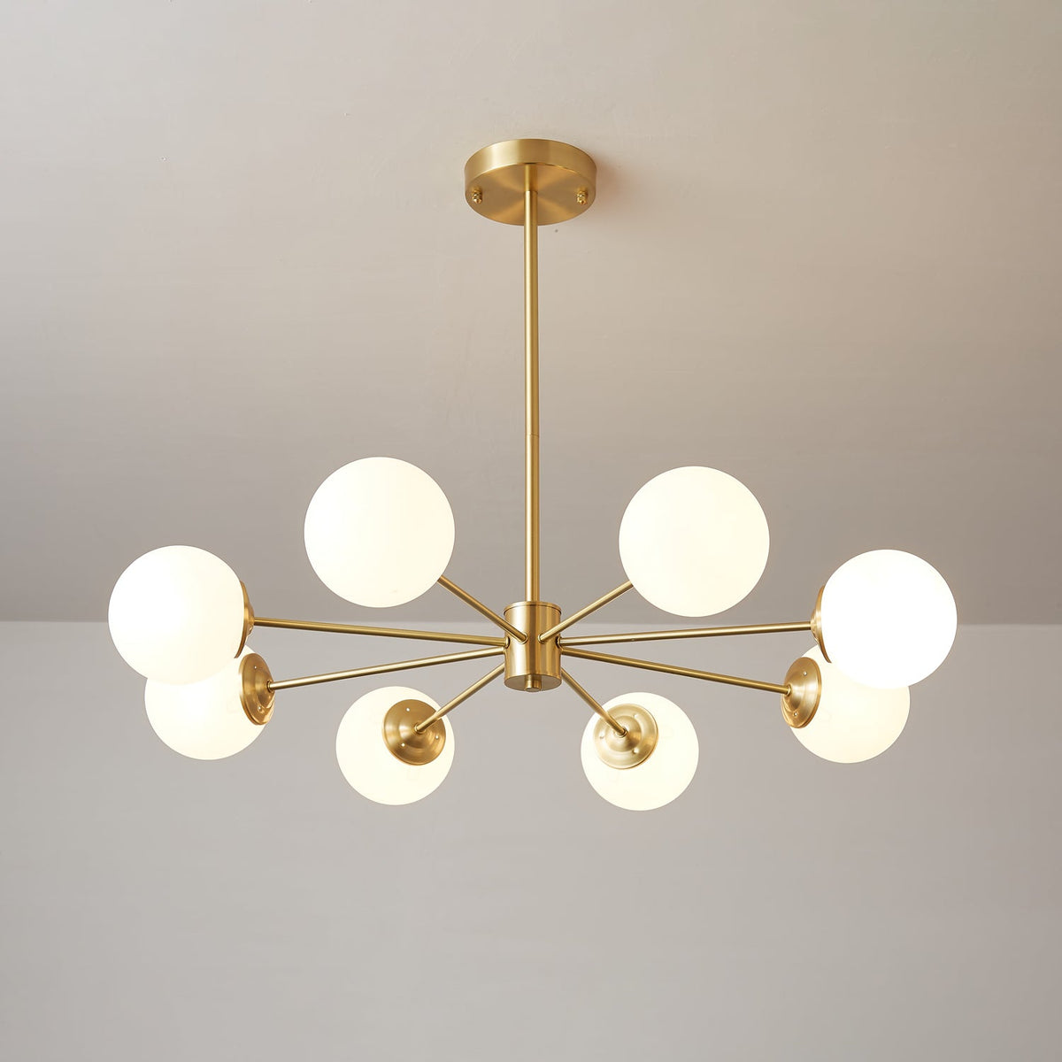 Lustra Lustre Elysium Laiton Boules Givrées