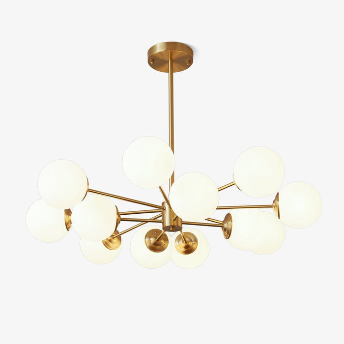 Lustra Lustre Elysium Laiton Boules Givrées