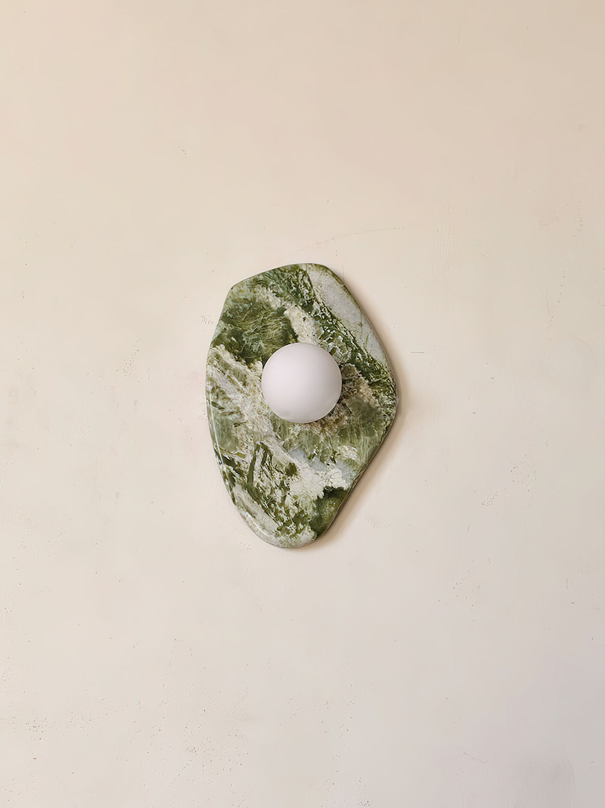 Lustra Applique Murale en Marbre Vert et Verre