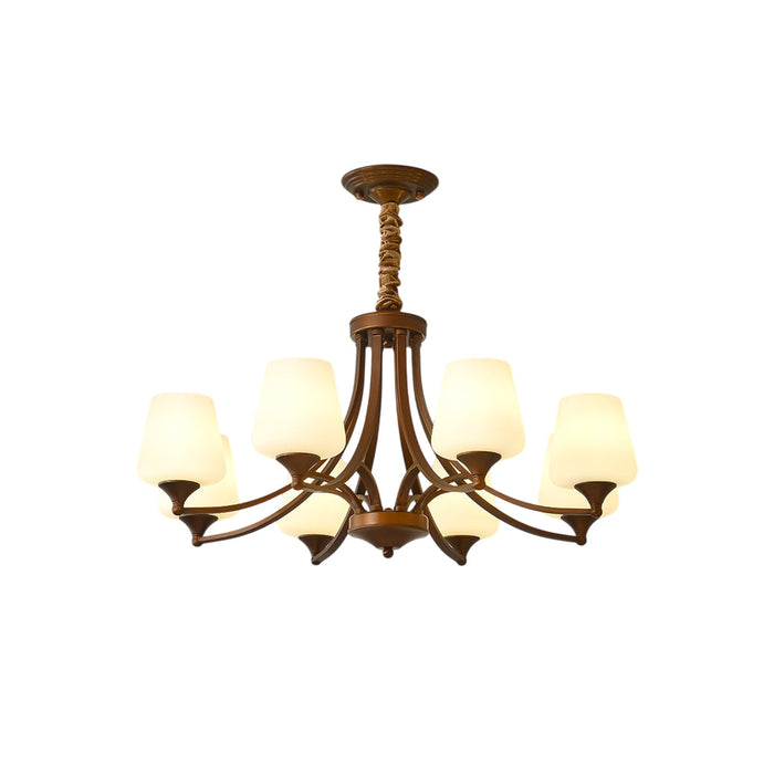 Ulrinara Lustre Laiton Verre Luxe Postmoderne Salon